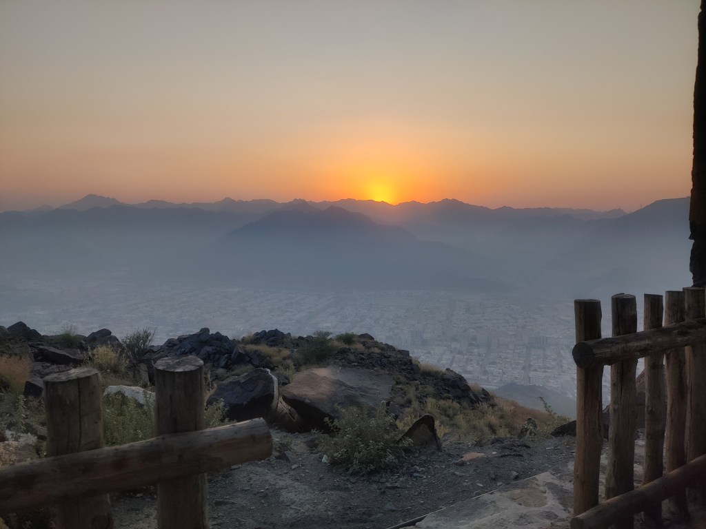 Sunset view over Khorfakkan.