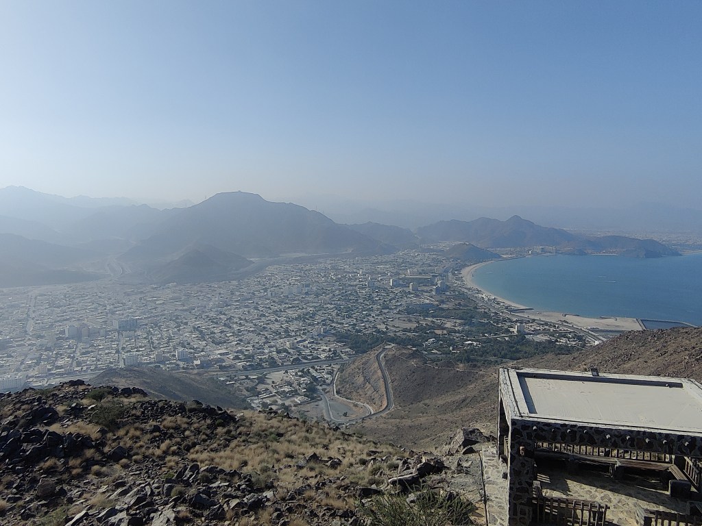 The view from the top of the mountain at Khorfakkan.