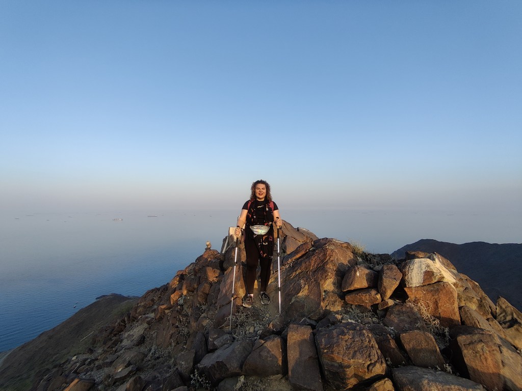 Me at the top of the mountain in Khorfakkan.