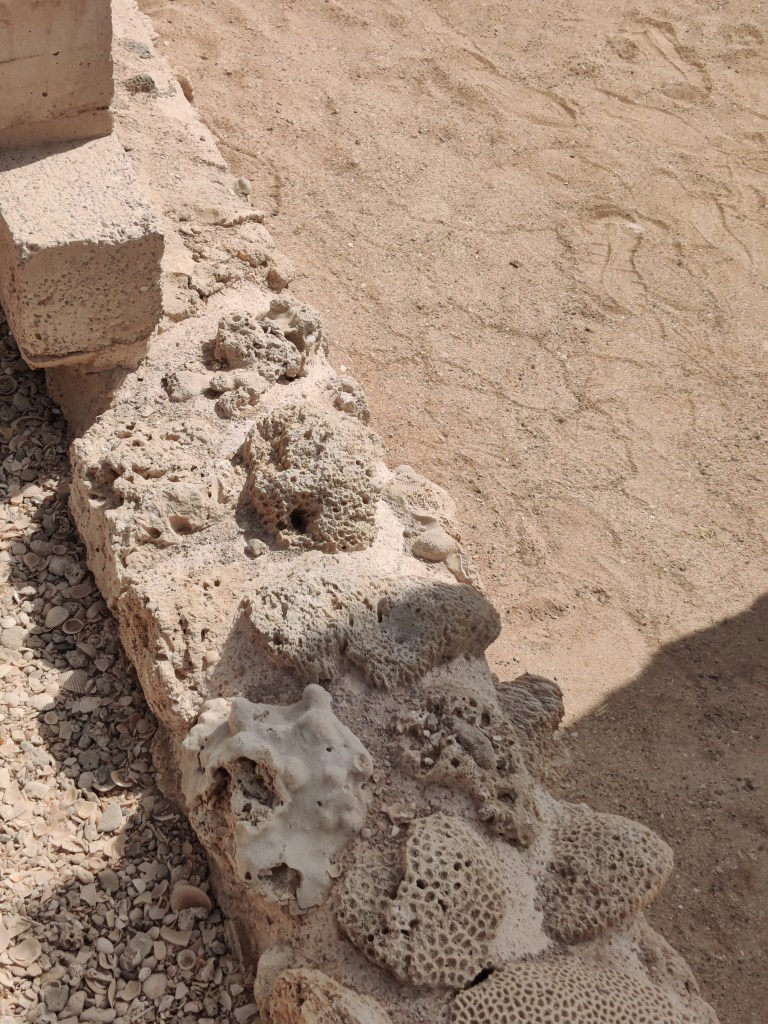 Coral stone wall in Jazeera al Hamra